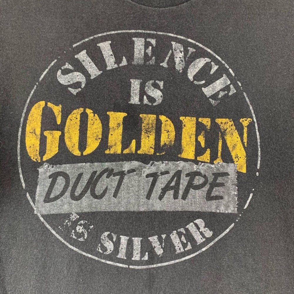 Silence is Golden Duct Tape Is Silver Graphic‎ Blac - Picture 3 of 4